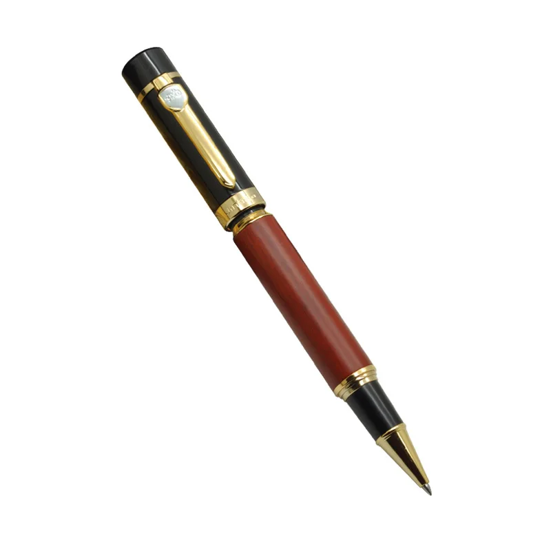 Jinhao 650 Роскошная Ручка-роллер розовый деревянный бочонок Черная кепка Золотая шариковая ручка с зажимом шариковые ручки для подарка