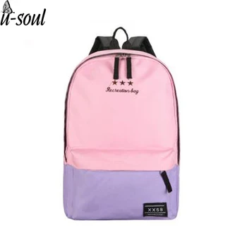 

Women Canvas Backpack Casual Women Shoulder Bag Students Schoolbag For Teenage Girls Backpack Solid Black Travel bags