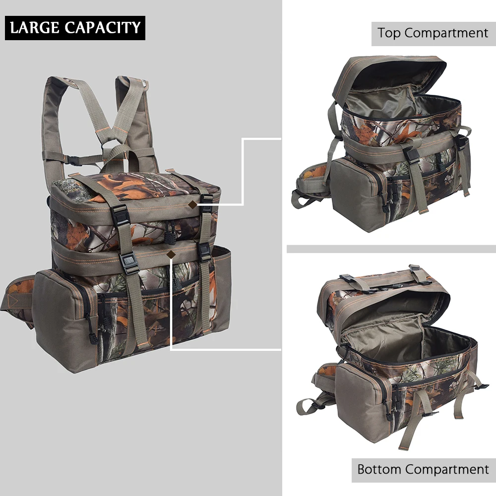 2-в-1 Открытый тактические охотничий жилет рюкзак большой ящик для хранения сумки на плечо 600D Оксфорд ткань груди поясная сумка рюкзак