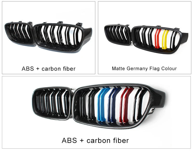 M3 Стиль углеродное волокно/ABS передний бампер гонки решетка для BMW 3 серии F30 F31 2012-2-планка почек сетки