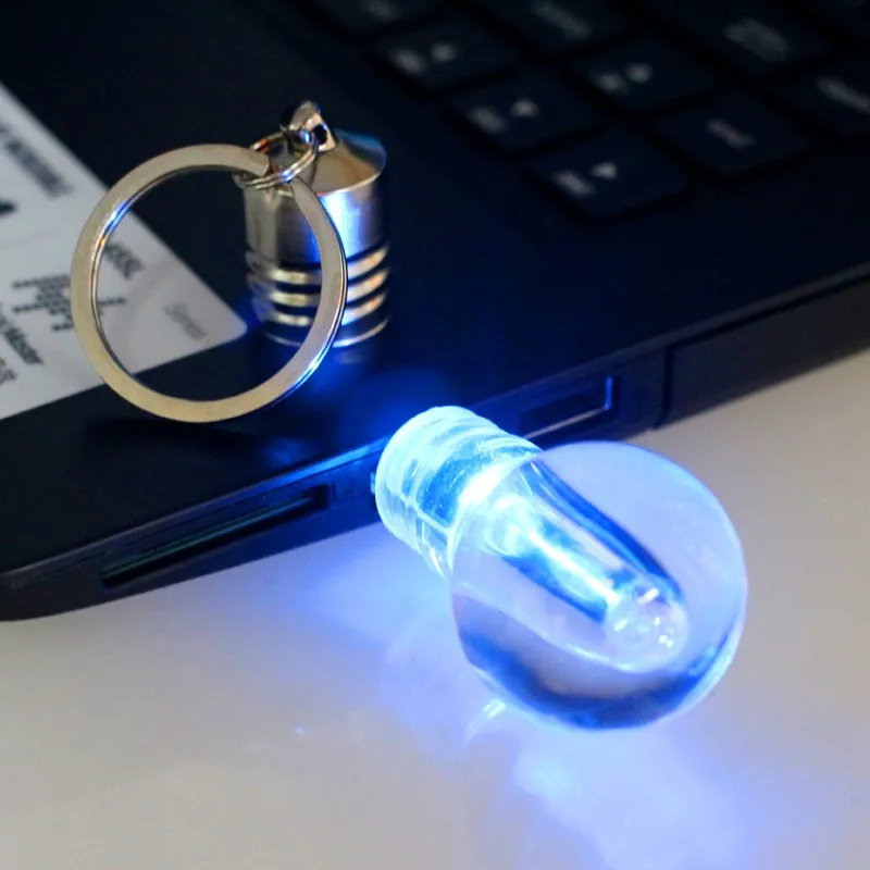 Light Bulb Shaped USB Flash Drive LED 4GB 8GB 16GB 32GB Cool USB sticks Free Shipping!