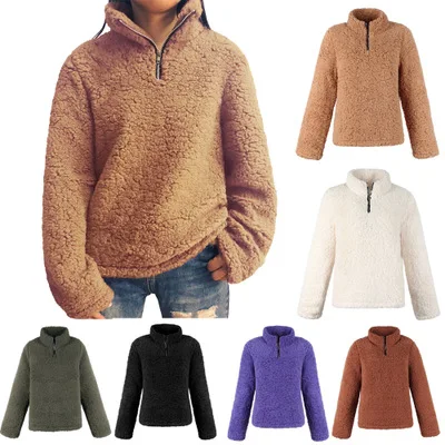 

Autumn and Winter New Zipper Plush Sweater MT0073