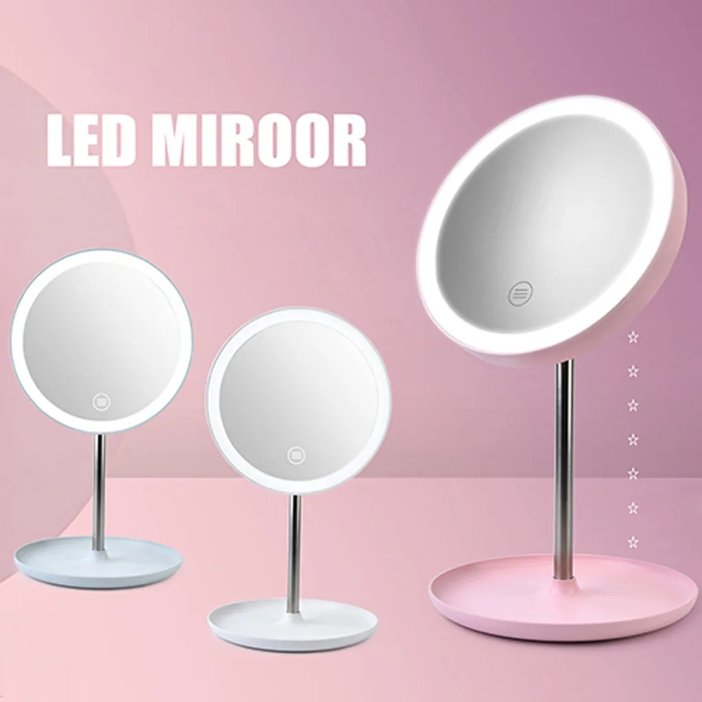 

Makeup Mirror with Natural White LED Daylight Detachable/Storage Base 3 Modes Touch Control 360 degrees Rotation #20.15