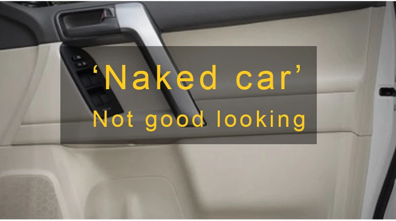 Для Toyota Prado 2010- стайлинга автомобилей внутренние двери окна крышка декоративная рамка Стикеры аксессуары для интерьера