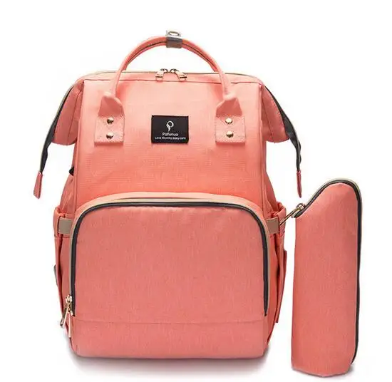 Сумка для детских подгузников с интерфейсом USB модная Большая вместительная сумка для подгузников для мам дорожный рюкзак дизайнерская сумка для кормления - Цвет: orange