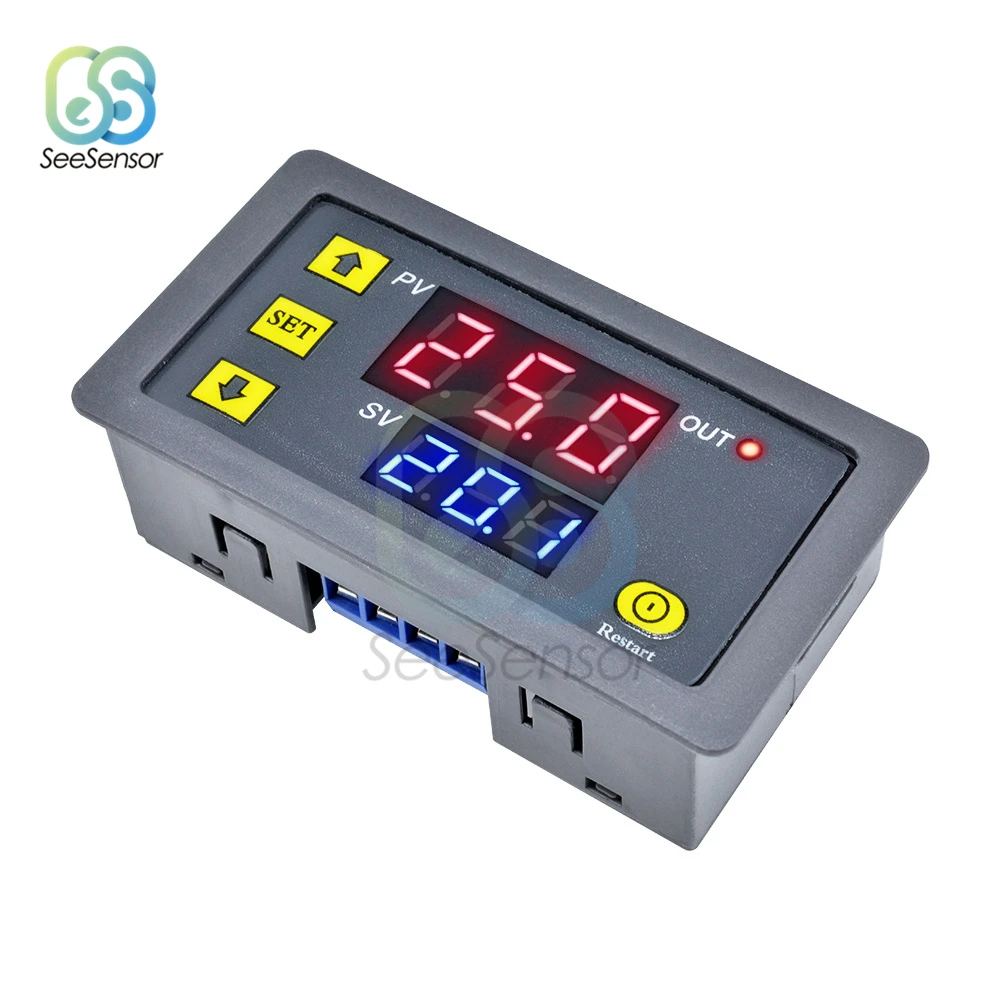 

AC 110V 220V Digital Time Delay Relay LED Display Cycle Timer Control Switch Adjustable Timing Relay Time Delay Switch