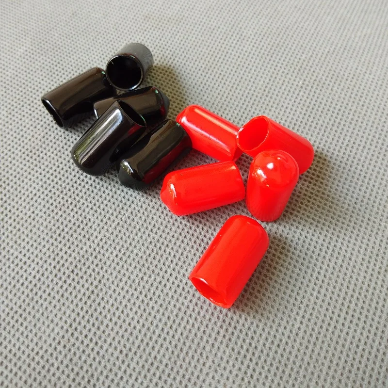 개/몫 10mm 엔드 캡 PVC 플라스틱 케이블 와이어 스레드 방수 커버 비닐 엔드 캡 PVC 고무 스틸 폴 튜브 보호