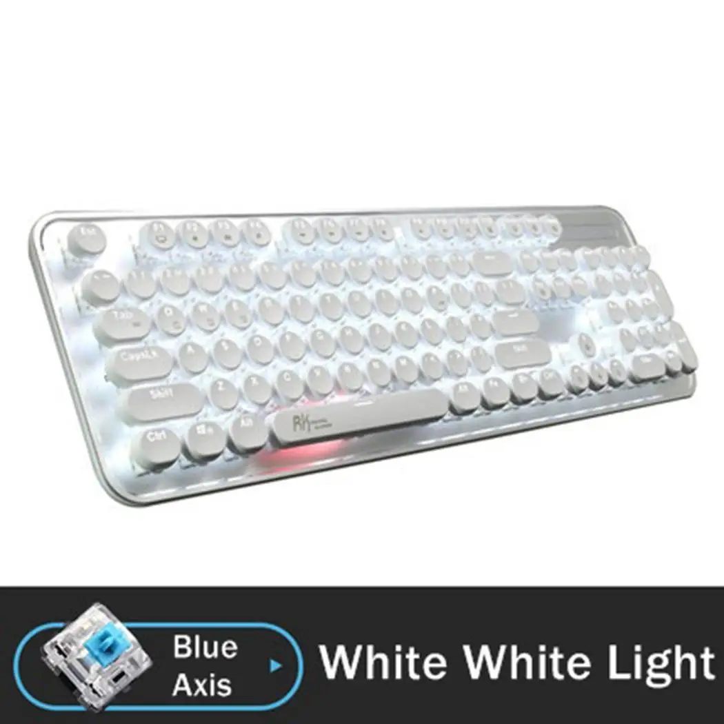 

Punk Style Bluetooth Mechanical Phone Tablet Eat USB+Bluetooth Chicken 2.00.6mm 200mA Game Keyboard 104 keys