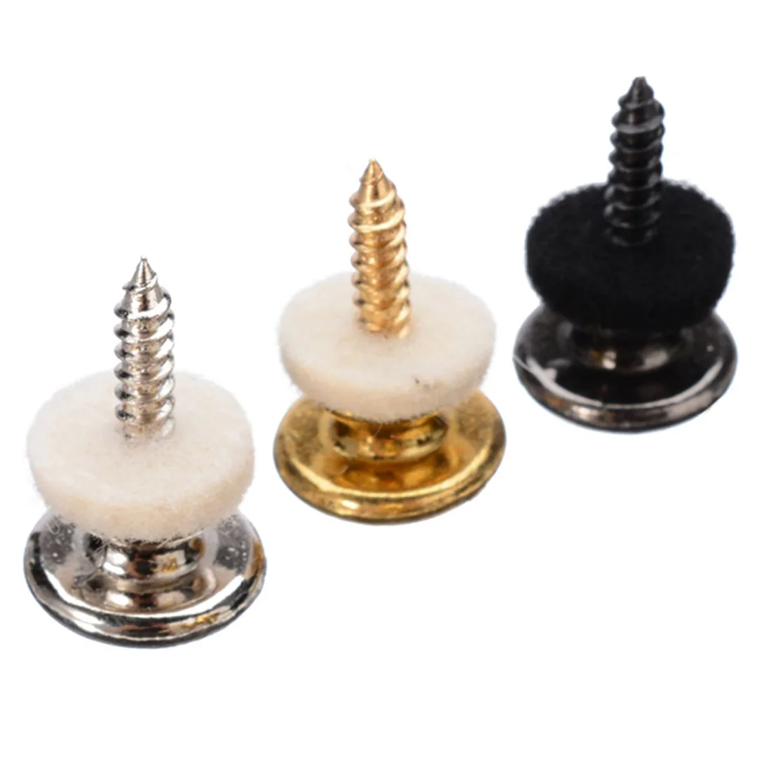 2pcs/set Silver/Gold/Black Chrome Copper Mushrooms Heads Guitar Strap Locks Pins Buttons Guitar Accessories New
