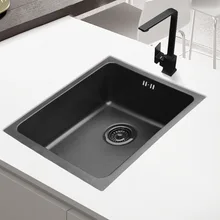 Черный нано-бар балкон мини-маленькая раковина большой одиночный корыто набор еды 304 нержавеющая сталь кухня маленькая раковина для мытья посуды