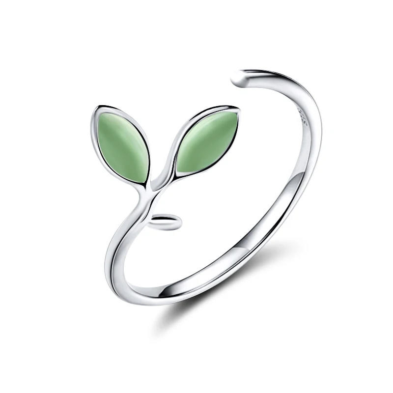 ORSA JEWELS натуральная 925 пробы серебро Для женщин изделия устанавливает листьев шаблон дизайна кошачий глаз вечерние кольцо и серьги SS21-5