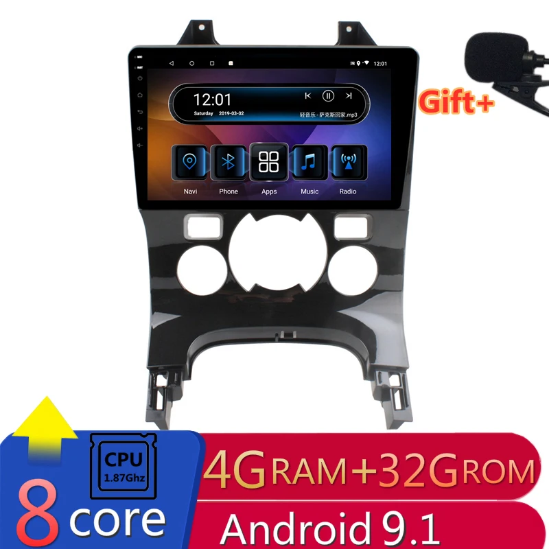 

9" 4G RAM 2.5D IPS 8 CORE Android 9.1 Car DVD Multimedia Player GPS for Peugeot 3008 2009-2012 2013-2016 audio radio navigation