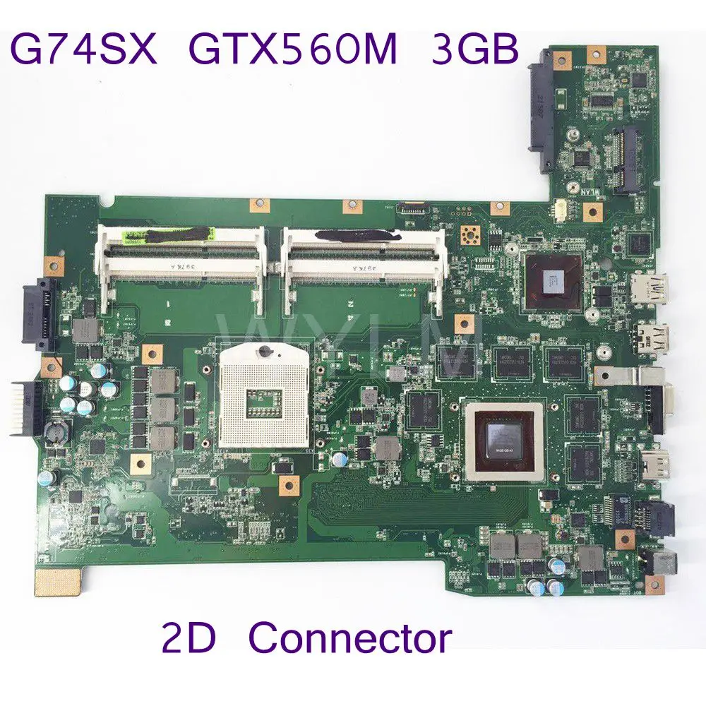 

G74SX GTX560M 3GB N12E-GS-A1 2D LCD Connector 60-N56MB2900-A04 For ASUS G74SX Laptop Motherboard HM65 100% Tested free shipping
