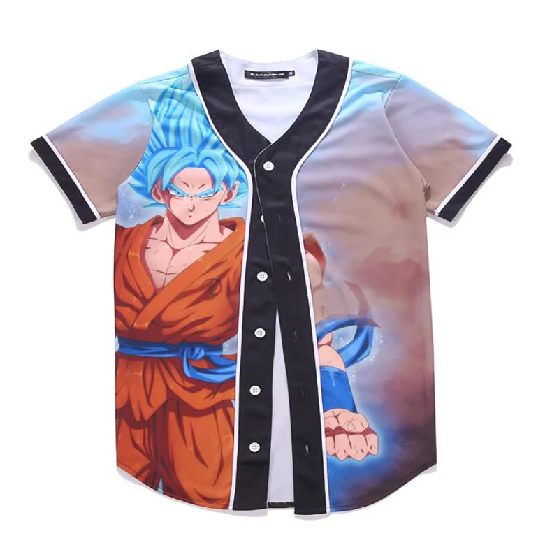 Cloudstyle Dragon Ball 3D Бейсбол Джерси Аниме футболки Гоку Супер Saiyan Принт свободные