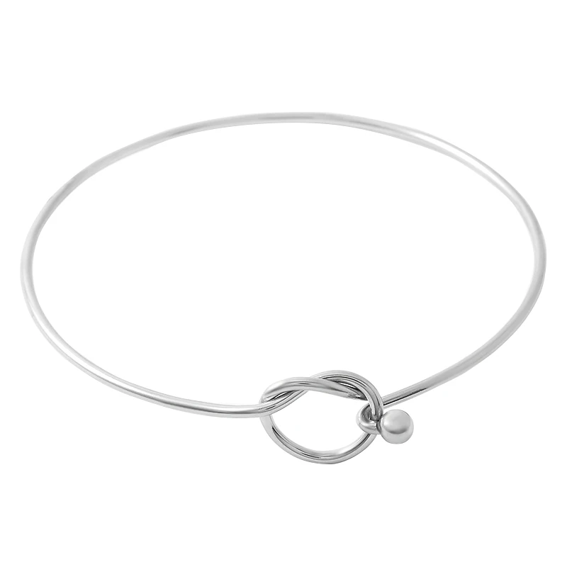 

Original design very simple Stainless Steel Love Knot Bracelet Adjustable Expandable Wire Bracelet - LOVE Valentine's Day Gift