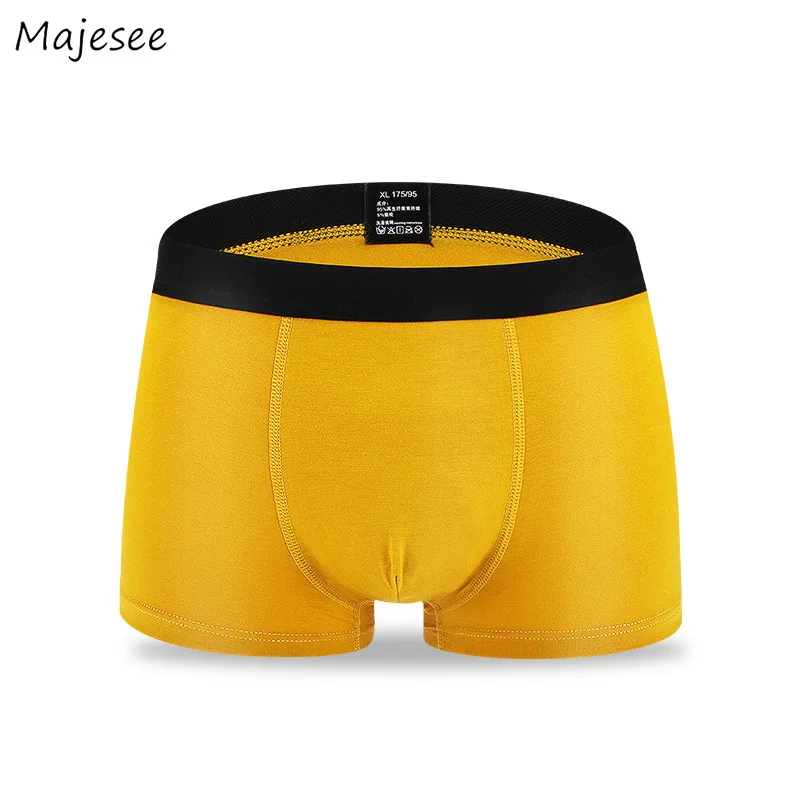 

Boxers Men Large Size 5 Colors Soft Mid-waist Solid Simple Breathable Underwear Mens Convex Pouch Slip Hombre Underpants Chic