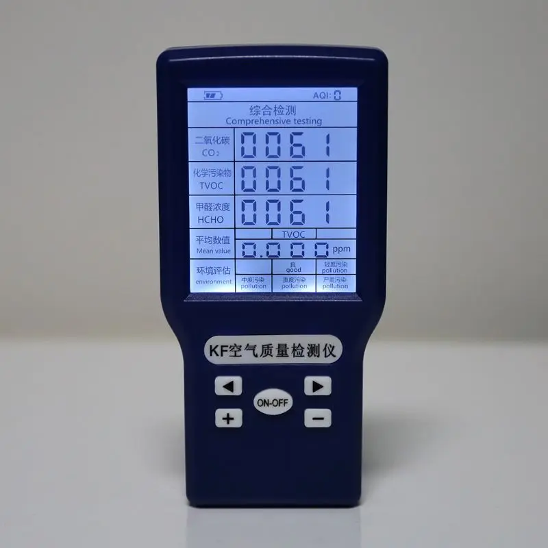 Измеритель CO2 ppm TVOC HCHO AQI детектор углекислого газа анализатор портативный тестер