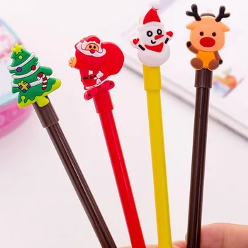 

4 Pcs Kawaii Christmas Series Gel Ink Pen 0.38MM Black Gel Pen Kawaii Stationery Writing Supplies Christmas Gifts Cute Pens