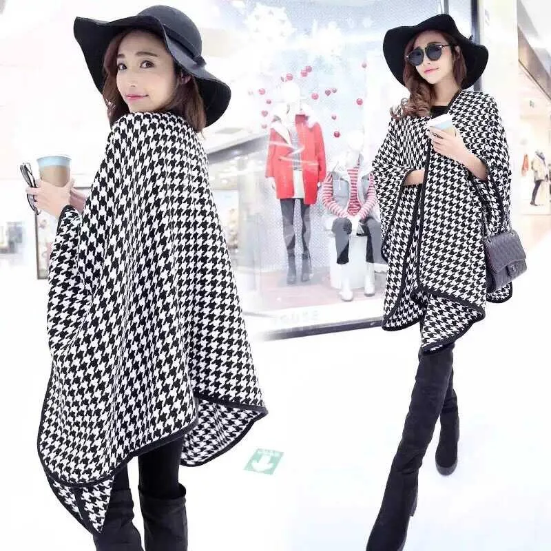 

2019 Streamlined Blanket Coat Cashmere Multipurpose Splicing Cape Women's Shawl Star Show Coat Oversized Poncho Scarf Wraps JQ26