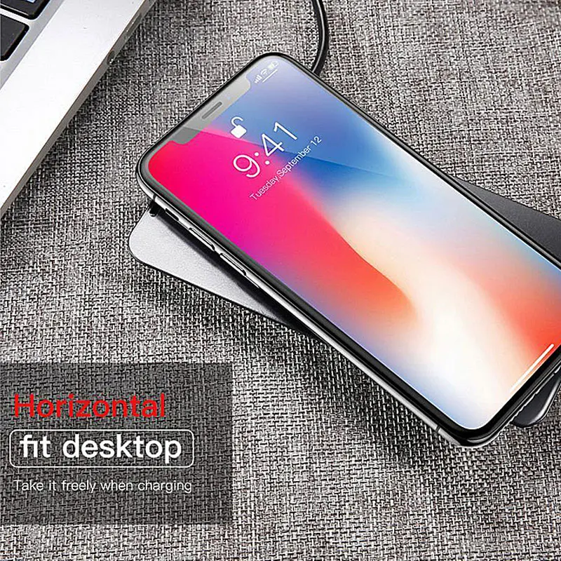 

Horizontal And Vertical Double Coil XsMax Wireless Charger For IPhoneX Charging Board XR Fast Charging QI Charger