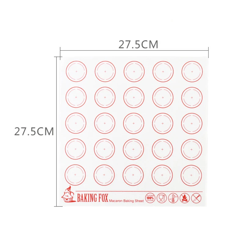 Tofok силиконовый коврик для макарон 25 кругов DIY подставка в виде бисквита прокатки теста Лист Лайнер духовка, макароны инструмент для выпечки кондитерских изделий инструмент для украшения торта