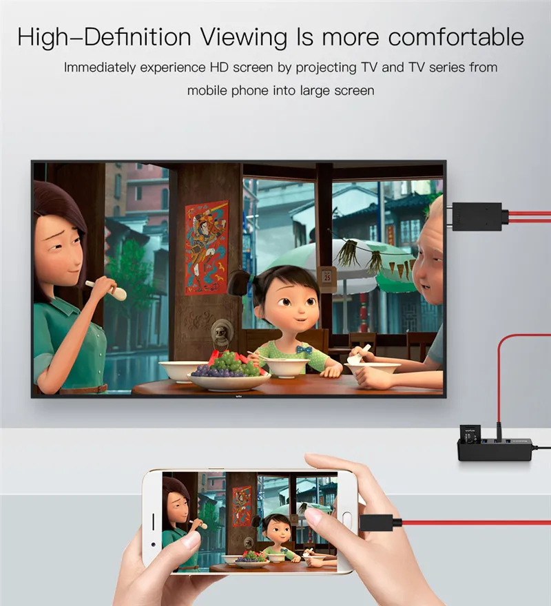 Robotsky Micro usb адаптер HDMI 11Pin штекерным HDMI USB Мужской 1080 P ТВ конвертер кабель для samsung Galaxy S4 S5 S6 края Примечание 3