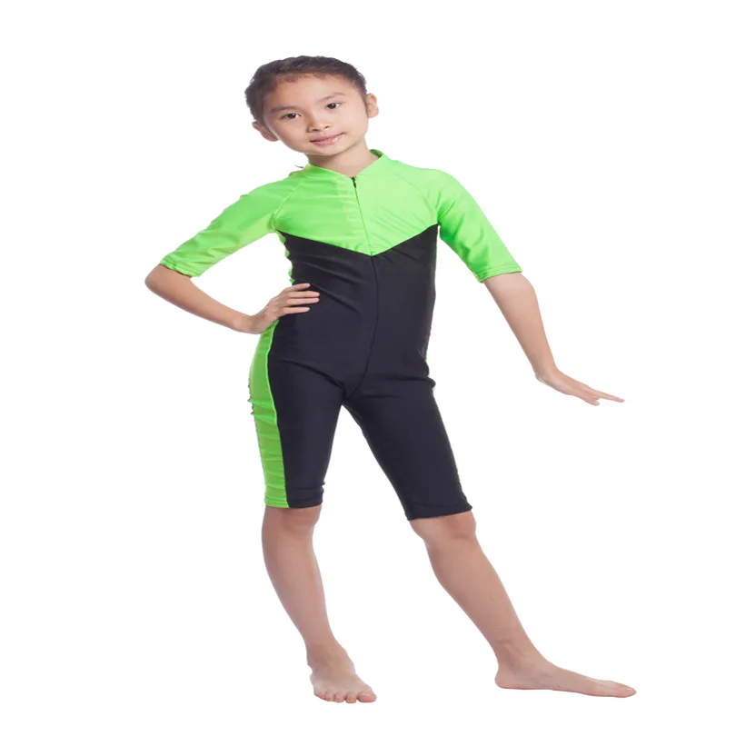 S-xl новые цельные костюмы для девочек Исламский купальник для детей m l, Мусульманский купальник без подклада из нейлона и нейлона, лидер продаж года - Цвет: Зеленый