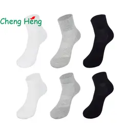 CHENG Хэн 1 пара новых осенью и зимой Для мужчин носки Повседневное хлопковые носки в носки без пятки Дышащие Короткие баррель носки-башмачки
