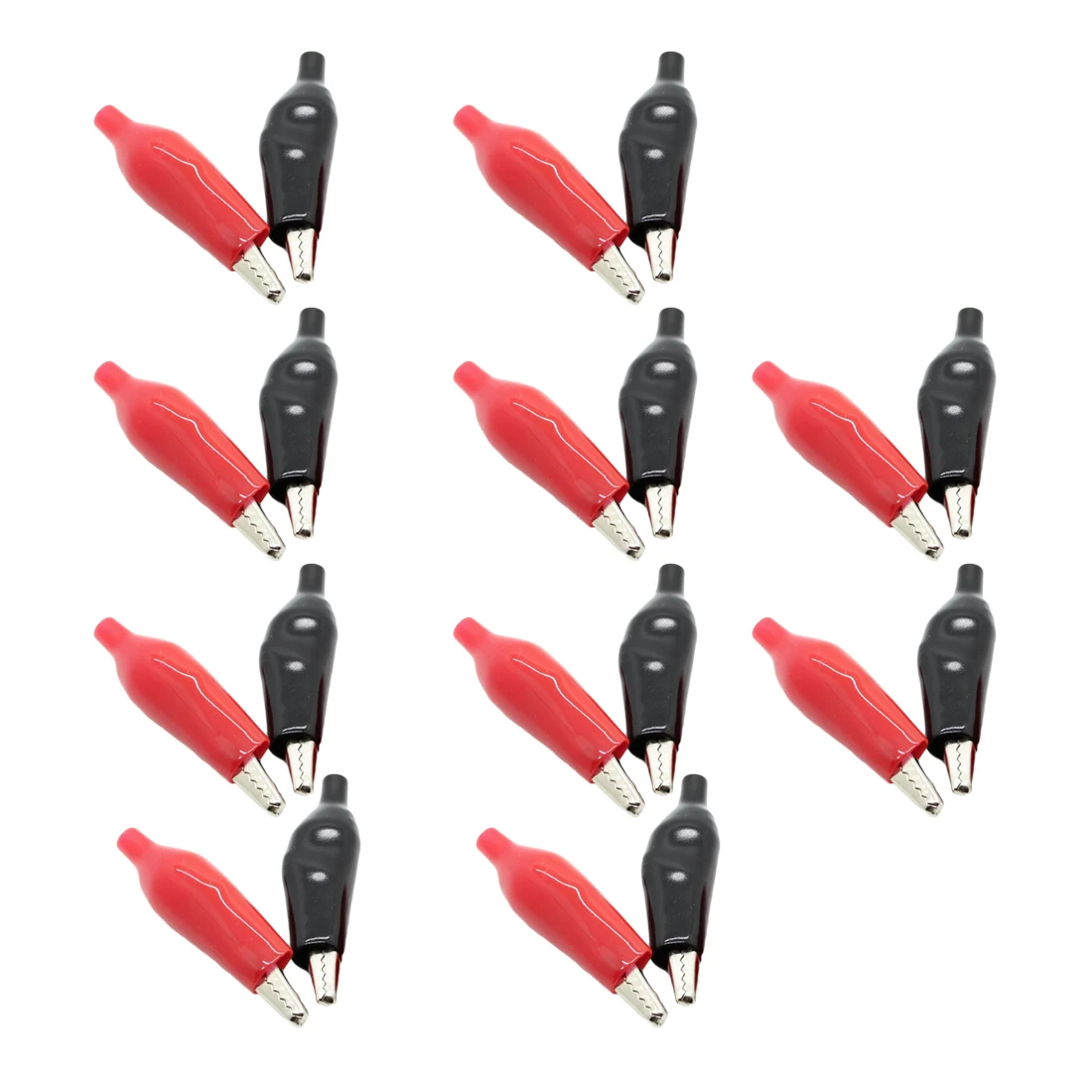 

New 20pcs 35MM Metal Alligator Clip G99 Crocodile Electrical Clamp Testing Probe Meter Black And Red Plastic Boot Sell At A Loss