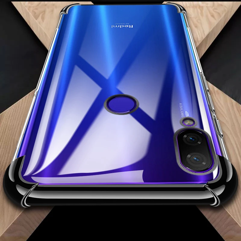 Для Xiaomi Redmi Note 8 Pro 7 чехол 3D Laser Elec plating Airbag Чехол для Note7 противоударный прозрачный