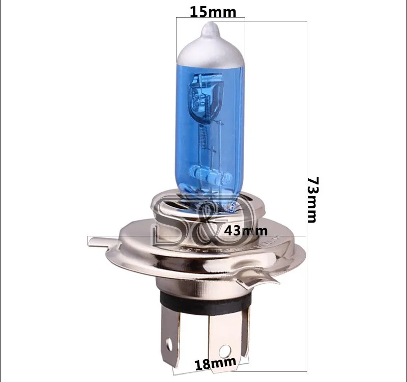 car headlight 10pcs H4 Halogen Bulb 55W 12V Super Bright Car Headlight Lamp Fog Lights High Power Auto Light Bulbs 5000K White fog light for car