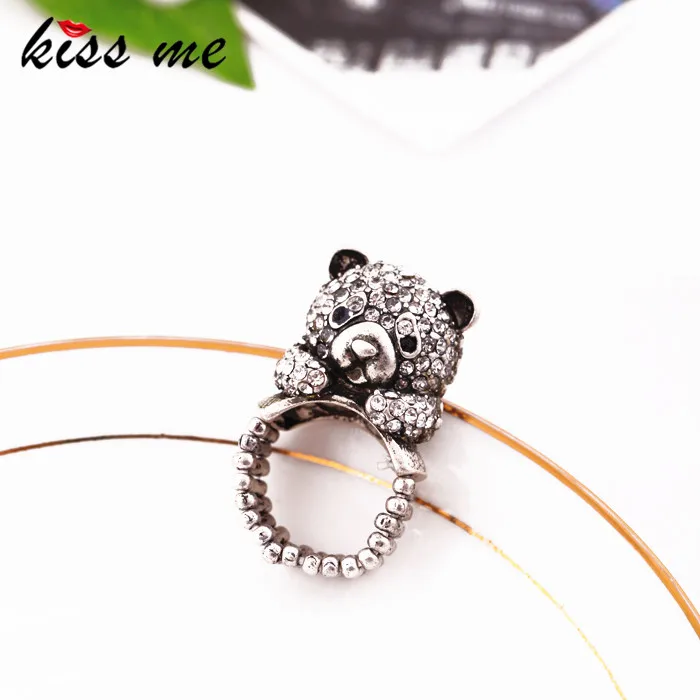 Модные аксессуары инкрустация кристаллами винтажное женское эластичное кольцо