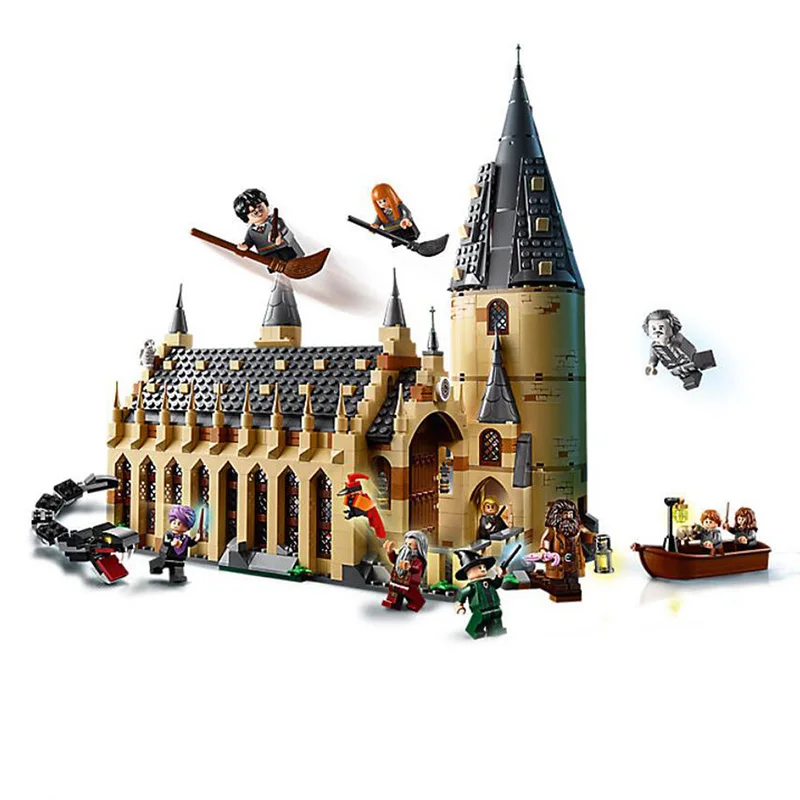 

Harri Potter The Legoing 75954 Hogwarts Great Walll Compatibility Legoing Building Blocks Bricks Toys for children Christmas