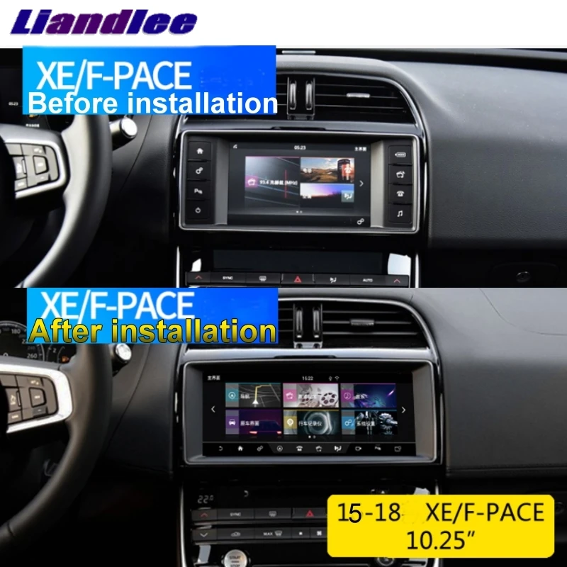 Для Jaguar XE XEL F-Pace X760~ Liandlee Автомобильный мультимедийный NAVI 10,25 'gps wifi Аудио CarPlay адаптер Радио Навигация
