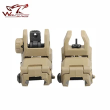Frente e traseira tático back up vista conjunto militar m4 ak47 glock arms engrenagem gen 1 airsoft caça arma acessórios para picatinny