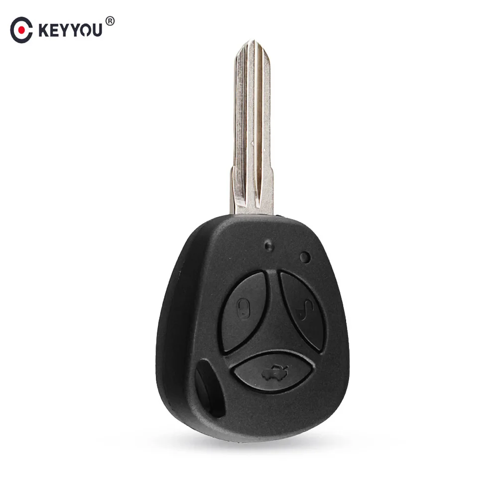 KEYYOU 3 кнопки Замена ключа автомобиля оболочки для Lada Uncut авто пустой удаленный ключ чехол Fob priora Калина - изображение