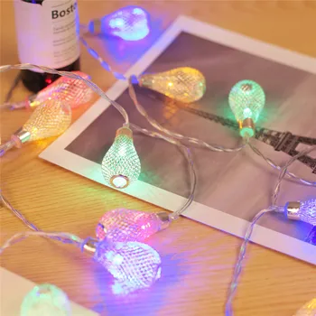 Battery Operated Ijzer Water Drop Fairy Lights 5M 40 LED String Verlichting voor Slaapkamer Tuin Kerst Wedding Vakantie Decoratie Battery Operated Ijzer Water Drop Fairy Lights 5M 40 LED String Verlichting voor Slaapkamer Tuin Kerst Wedding Vakantie Decoratie