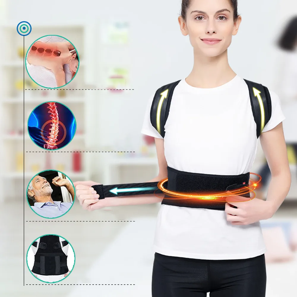 

Durable Posture Corrector Comfortable Back Support Brace Shoulders and Upper Back to Proper Position Adult Back Protector V10