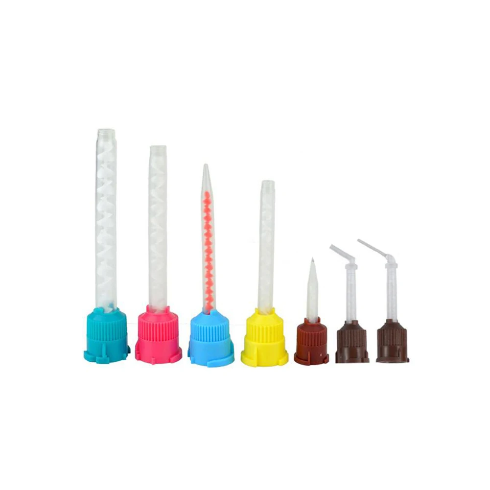 

High Quality 50 Pcs/Set Dental Impression Mixing Tips Disposable Silicone Rubber Head