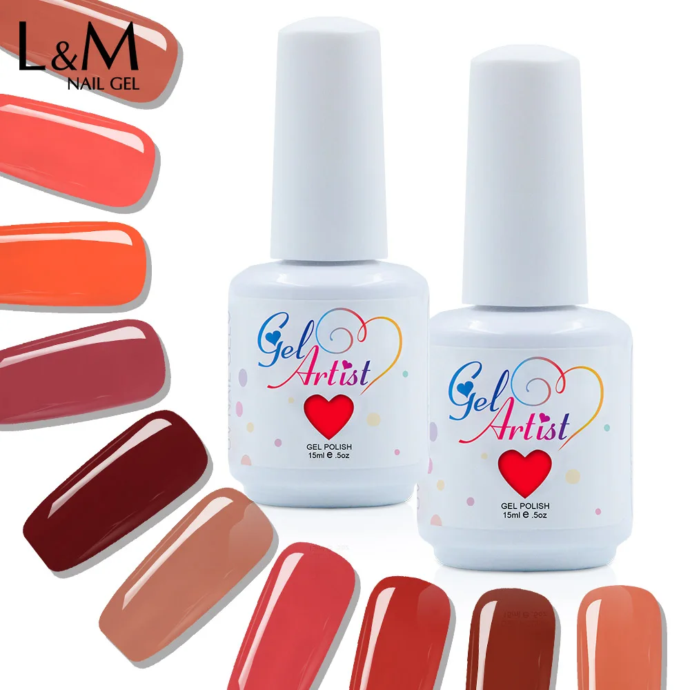 3 Bottles Carnelian Color Series Gel Professional Gelpolish 15 ML UV Gels Artist Base Top Nail Polish 30 Days Long Lasting | Красота и