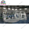 Transparent PVC Inflatable Dome Camping Tent 3m Inflatable Bubble Lodge Tent With 2m Trance Frame Tube 1