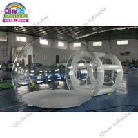 Transparent PVC Inflatable Dome Camping Tent 3m Inflatable Bubble Lodge Tent With 2m Trance Frame Tube 1