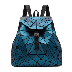 2023 New Women Backpack Fashion Holographic Bao Backpacks Female Student Geometry Bag Woman'S Travel Bags Shopping Backpack