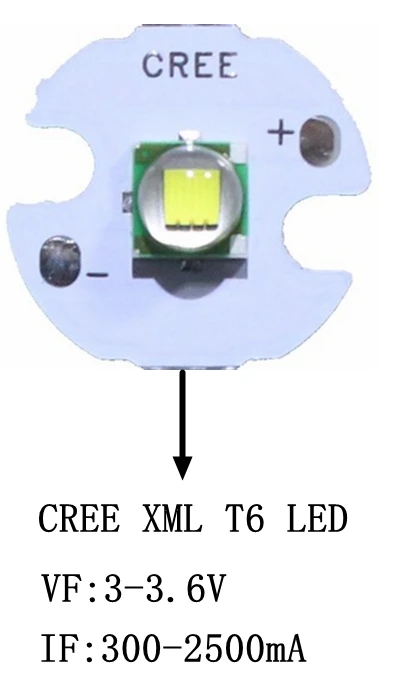 5 шт. CREE XML XM-L T6 светодиодный U2 10 Вт белый теплый белый высокой мощности светодиодный 5050 12 В излучатель диод с 12 мм 14 мм 16 мм 20 мм PCB для DIY - Испускаемый цвет: CREE 3.2V XML T6