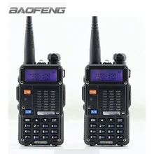 2PCS BAOFENG UV-5RT Walkie Talkie Two Way Radio FM Transceiver Interphone Dual-band DTMF Encoded VOX Alarm LED Flashlight