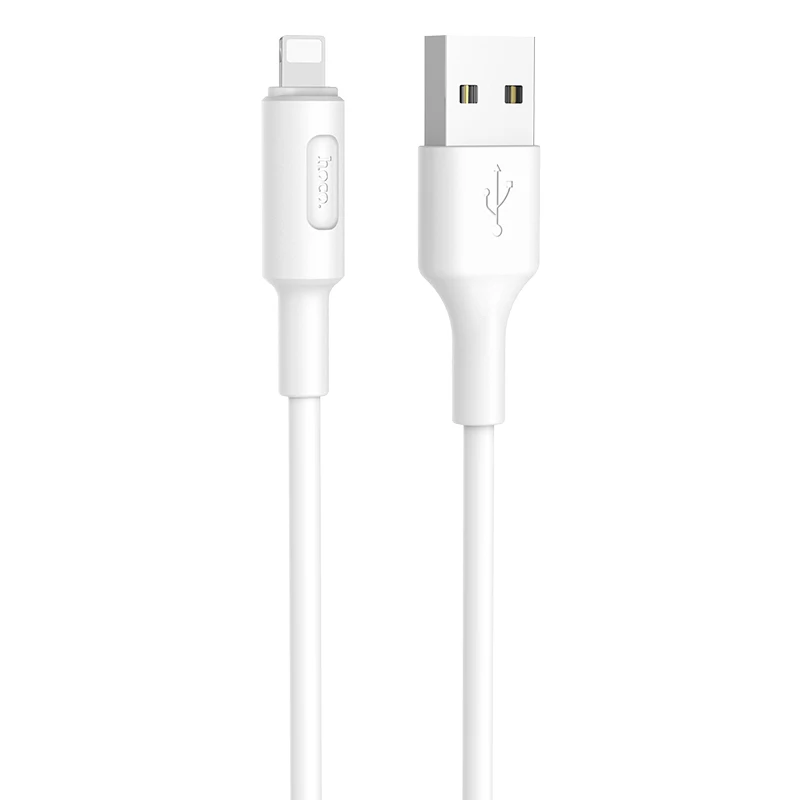HOCO для Lightning iPhone кабель зарядное устройство Xs Max XR USB кабель 2A Быстрая зарядка для iPhone 8 Plus 7 5 для iPhone кабель - Цвет: Белый