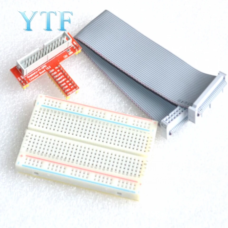 

Raspberry Pi 2 3 B+ Extended DIY Kit (Connector + Premium 400 Hole Breadboard + GPIO Adapter Plate)