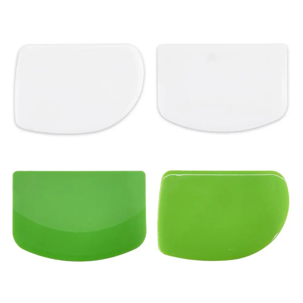 

Set of 2 Bowl Scrapers Plastic Cutter Spatulas For Food Processor Bowl & Kitchen Bowl Scraping Baking Bread Dough Cake Fondant