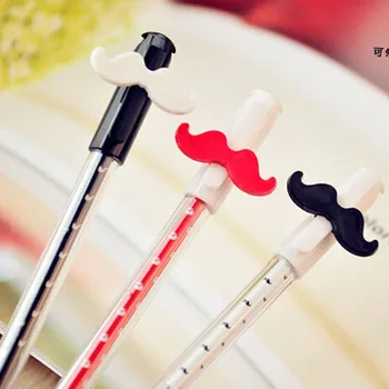 

12pcs 2016 Fresh And lovely Mustache Gel Pen Creative Kawaii Stationery Moustache Rollerball Pen Stationery School Supplies
