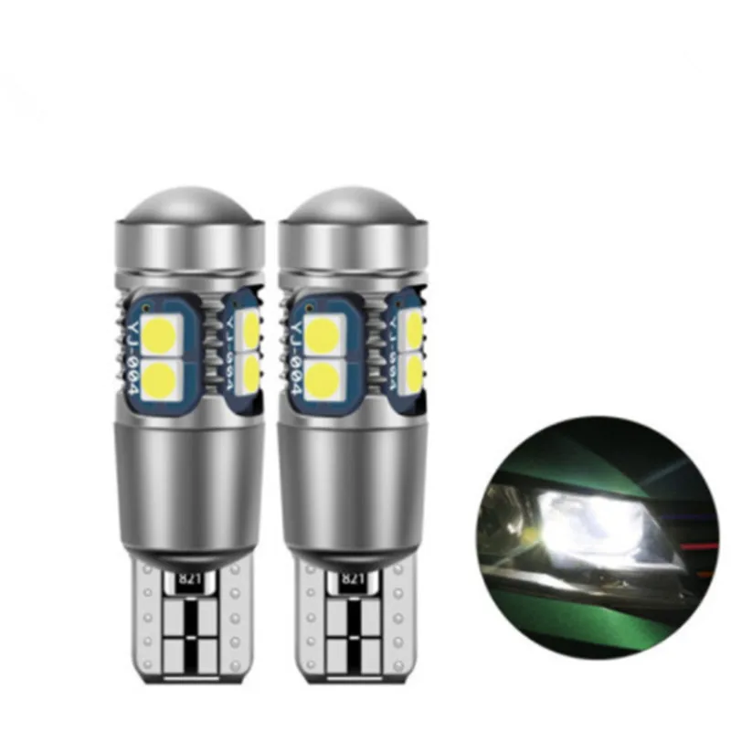 2 шт T10-3030-10SMD высокояркий светодиодный широкая лампа подсветки алюминиевая лампа номерного знака 5 цветов - Испускаемый цвет: White